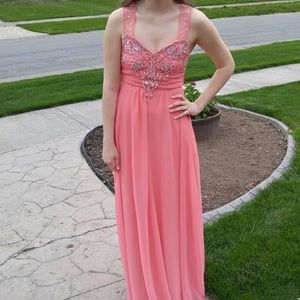 coral prom dress